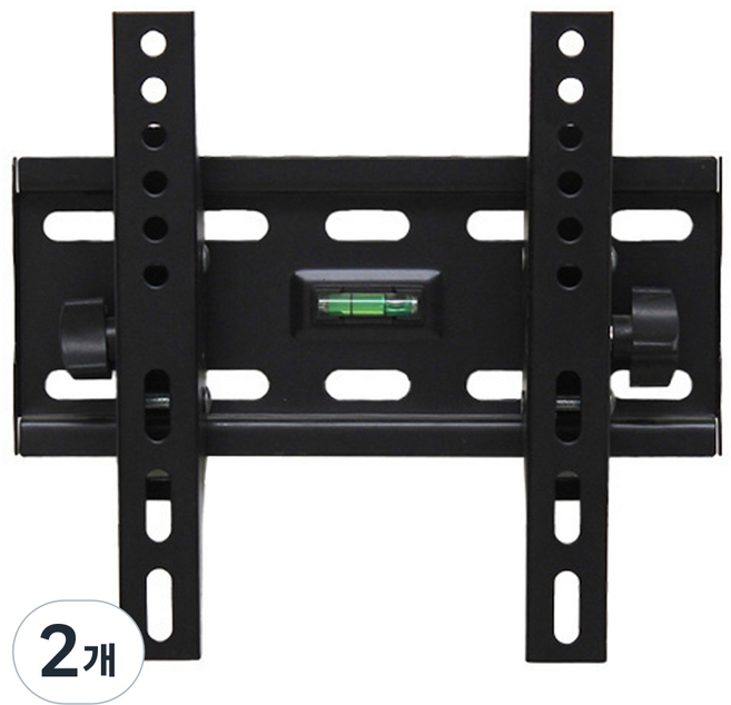 엘디엘마운트 벽걸이 TV브라켓 모니터 거치대 APL-22T, 블랙, 2개