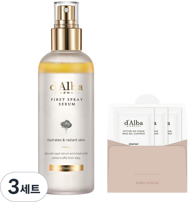 달바 화이트 트러플 퍼스트 스프레이 세럼 180ml + 젤클렌저 3ml x 3p, 3세트