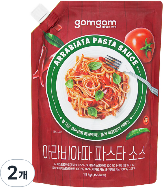 곰곰 아라비아따 파스타 소스, 1.5kg, 2개