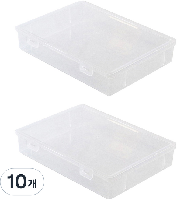 생활업글연구소 파일 케이스 대형 A4, 투명, 10개