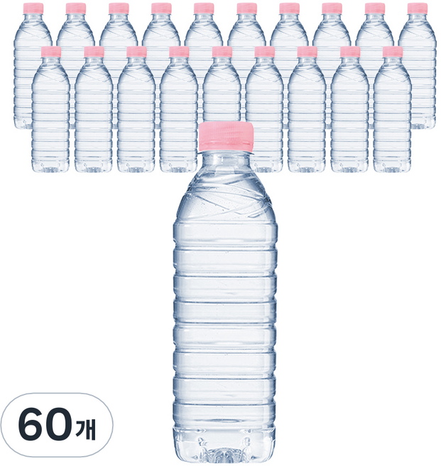 CRYSTAL 무라벨 생수, 500ml, 60개