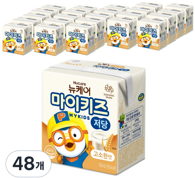마이키즈 정품 뉴케어 저당 고소한맛, 150ml, 48개