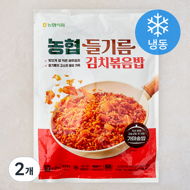 농협식품 들기름 김치볶음밥 (냉동), 420g, 2개
