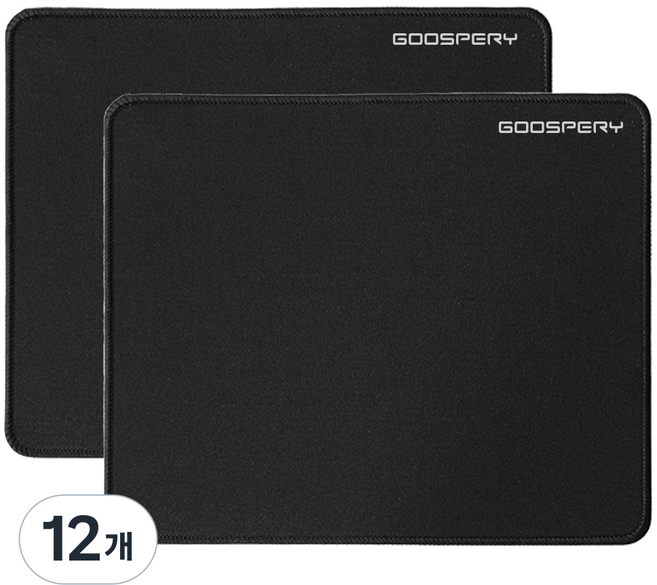 구스페리 머큐리 게이밍 마우스패드, 블랙, 12개