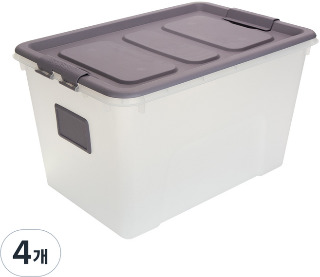 리빙숲 스퀘어 리빙박스, 그레이, 4개