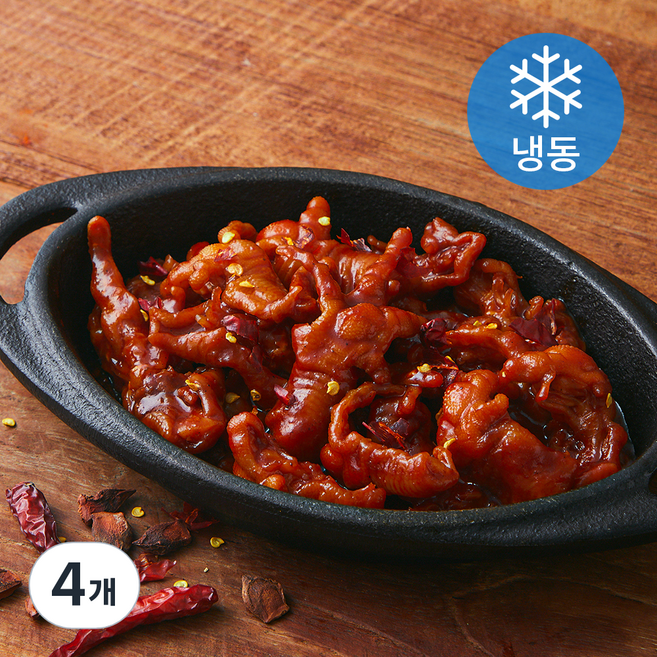 꾸버가 마라무뼈닭발 (냉동), 230g, 4개