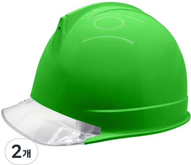 DONGMYUNG 高級款頭盔型安全帽 透明視窗, 綠色, 2個
