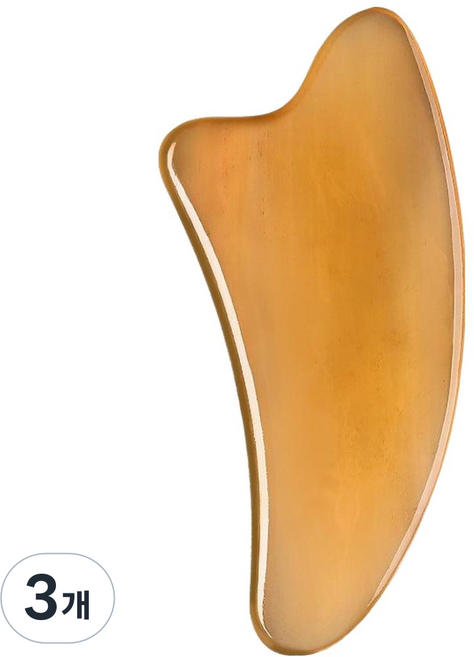 Celliving 臉部頸部頭皮按摩刮痧板 12.5cm, 棕色, 3個