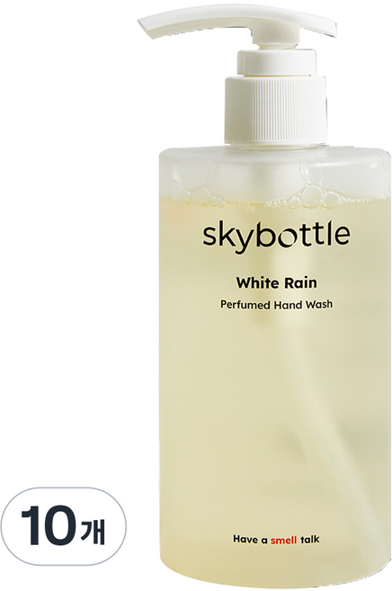 스카이보틀 퍼퓸 핸드워시 화이트레인, 10개, 300ml