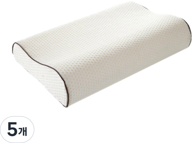 일상잡화 3D 메모리폼 베개, 화이트, 5개