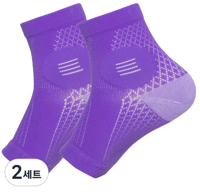 씨오브비 밴드 스포츠 발목 보호대 좌우, 2세트, 퍼플