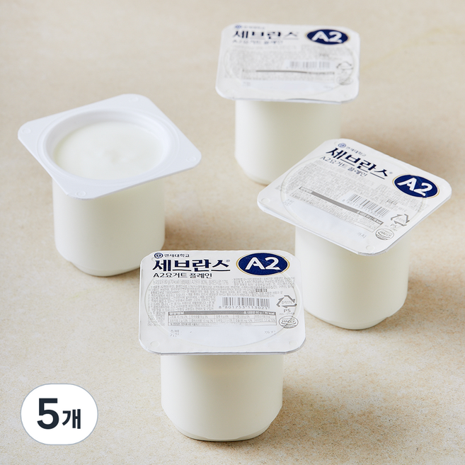 연세유업 세브란스 A2 요거트 플레인 4개입, 80g, 5개