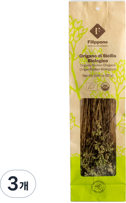 Filippone 西西里奧勒岡葉, 25g, 3個