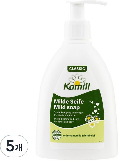 카밀 마일드 솝 클래식 핸드 앤 바디워시, 300ml, 5개