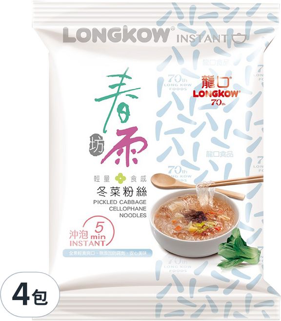 龍口 春雨坊 冬菜粉絲, 4包