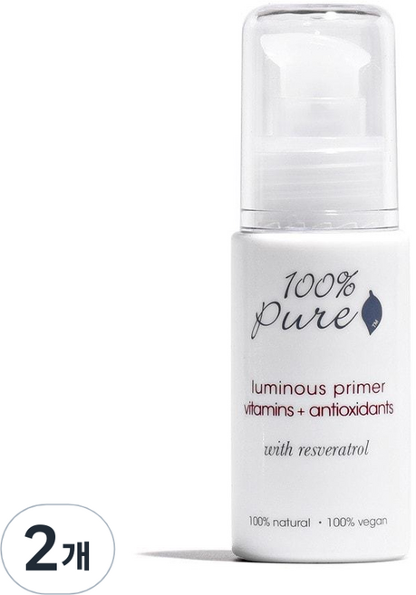 100퍼센트퓨어 루미너스 비타민스 안티옥시던츠 위드 레즈베라트롤 프라이머 30ml, 2개