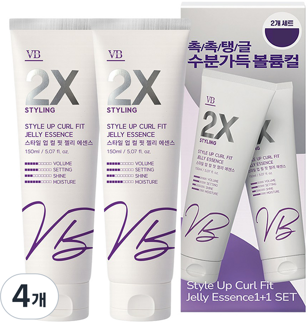 비바스 2X 스타일 업 컬핏 젤리 에센스, 4개, 150ml