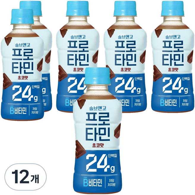 솔브앤고 프로타민 초코맛 24g 단백질, 250ml, 12개