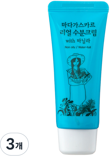 SIDMOOL 馬達加斯加真實保濕霜 香草, 3個, 30ml