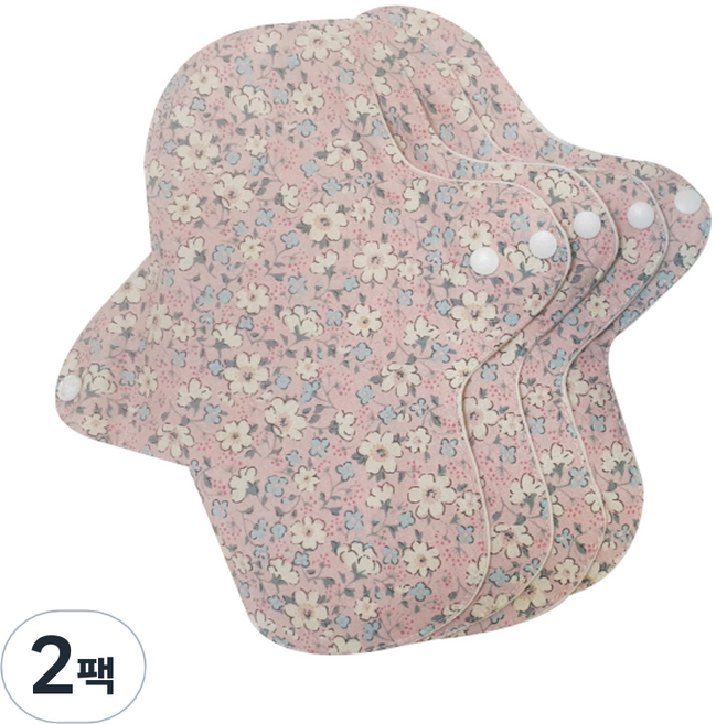 수미인 면 생리대 안개꽃핑크 팬티라이너, 2개, 5개입