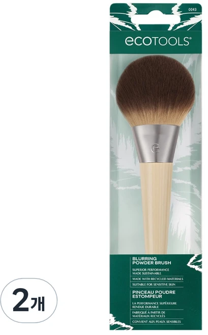 에코툴즈 블러링 파우더 브러쉬, 2개 - 쿠팡