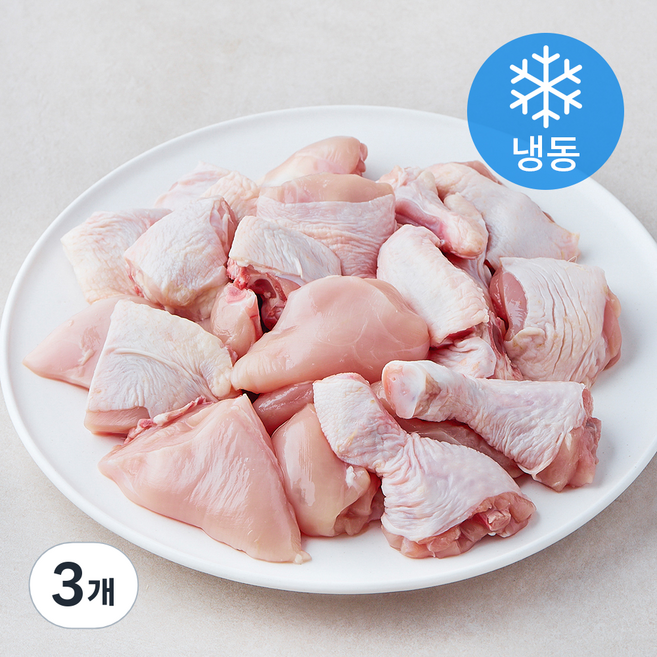 동우 바른닭고기 닭볶음용 (냉동), 3개, 1kg