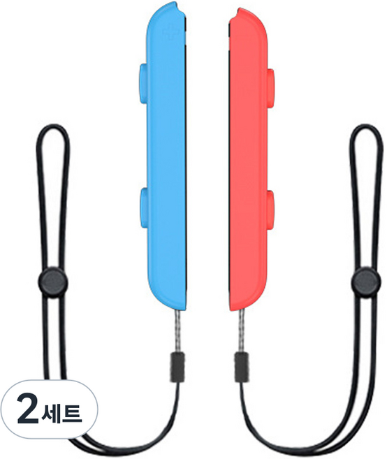업마켓 아키토모 닌텐도 스위치 OLED 조이콘 손목 스트랩 세트, 레드 + 블루, 2세트