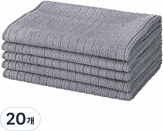 코멧 키친 다용도 극세사 행주 그레이, 20개