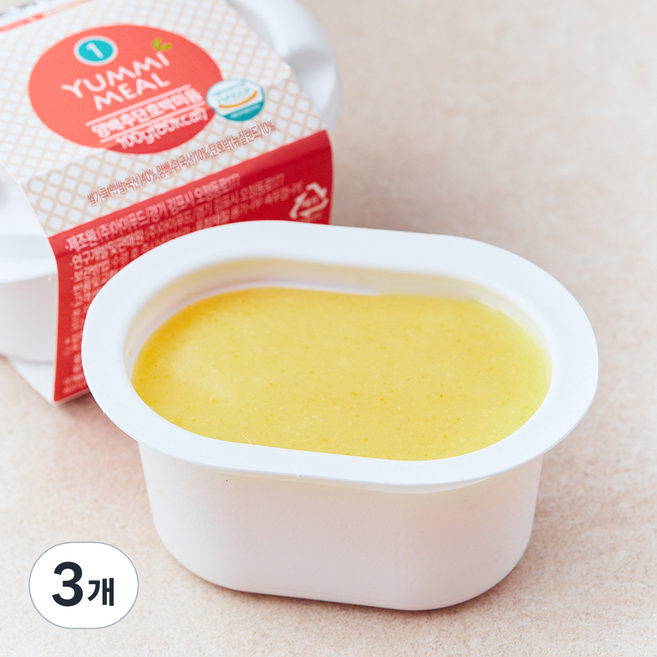 얌이밀 초기 이유식 양배추 단호박 미음, 100g, 3개