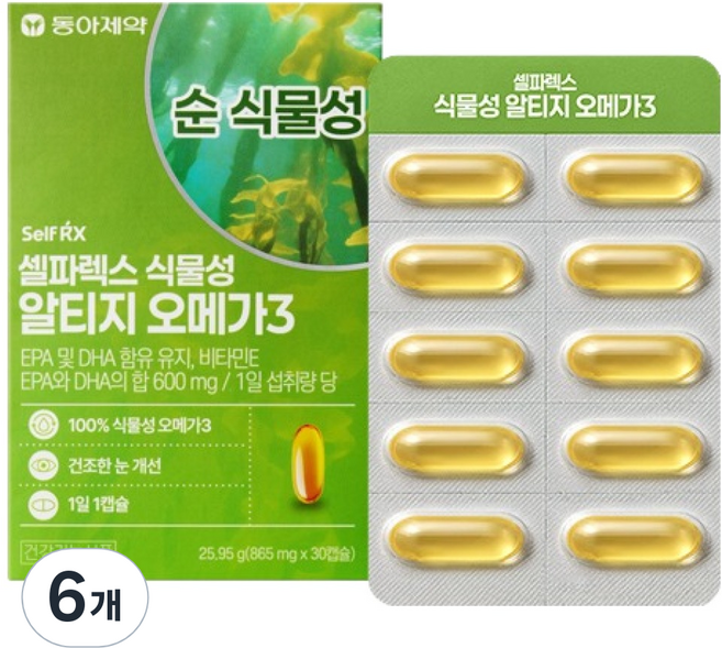 셀파렉스 식물성 알티지 오메가3, 30정, 6개