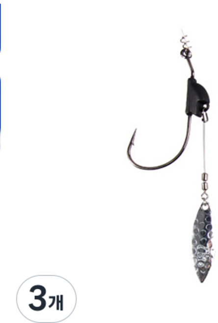 LURE FACTORY 刀鋒鉤 燭光鉤 表層用 LFH-333 WORM333, 3個, 1入
