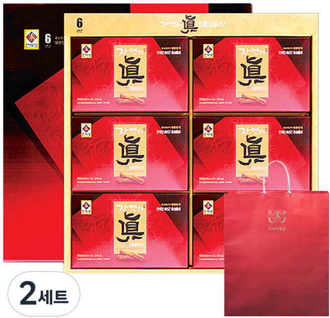 CHUN JAE MIUNG Korea Red Ginseng 眞 紅蔘 Plus + 購物袋, 1.8L, 2套