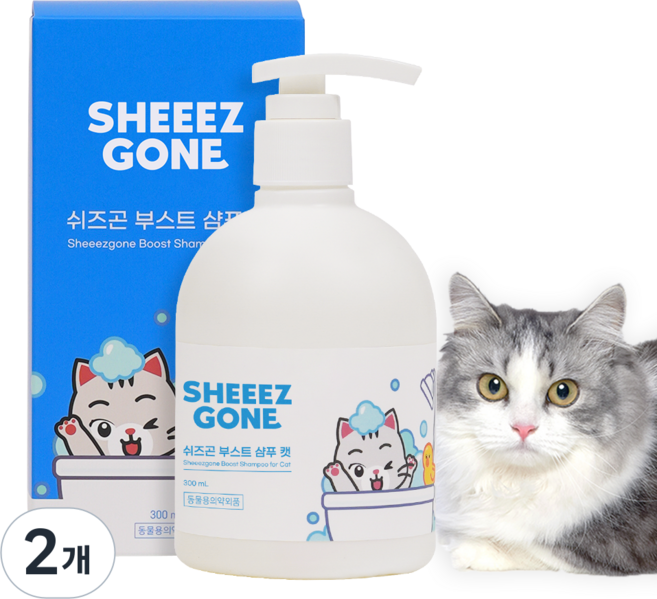쉬즈곤 부스트 샴푸 캣 저자극 애플 블라썸향, 300ml, 2개