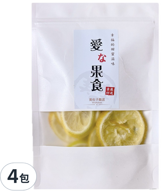 MISAKO 美佐子 嚴選海味系列 香水檸檬乾, 4包, 80g