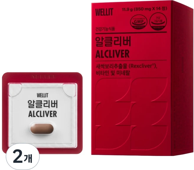 웰릿 정품 알클리버 렉스클리버, 14정, 2개 - 쿠팡
