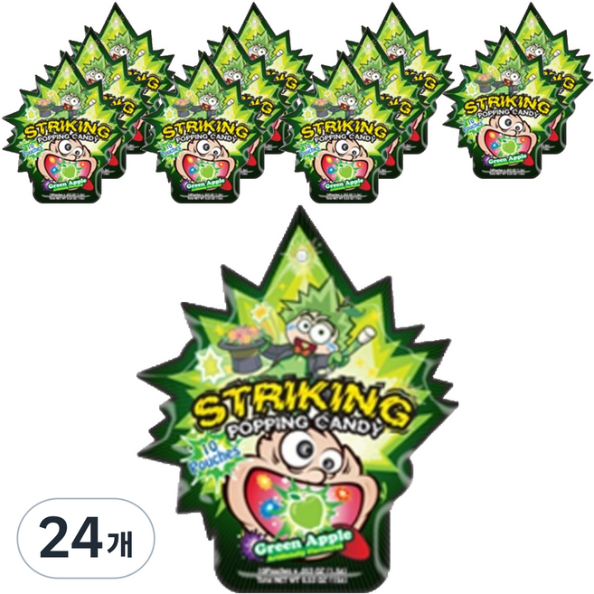 스트라이킹 팝핑캔디 사과맛, 15g, 24개