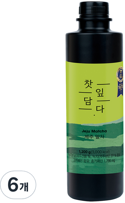 스위트컵 찻잎담다 제주 말차, 1.2kg, 6개