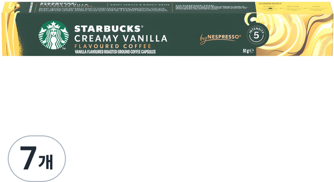 STARBUCKS 星巴克 香濃香草味膠囊咖啡, 5.1g, 10入, 7個