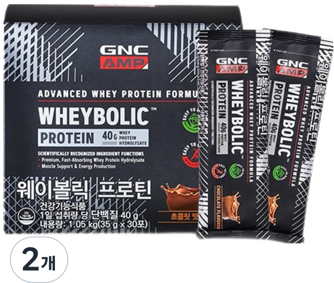 GNC 웨이볼릭 프로틴 30p, 1.05kg, 2개