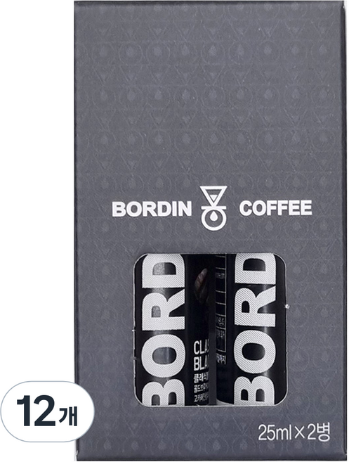보르딘 콜드브루 더치커피 원액 클래식 블랙, 25ml, 2개입, 6개