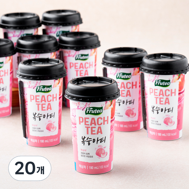 푸르밀 푸르티 복숭아티, 20개, 190ml