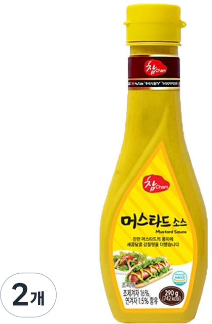 참 머스타드 소스, 290g, 2개