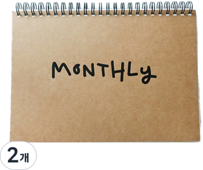만몽샵 A5 스프링 제본 베이직 먼슬리 플래너, 2개