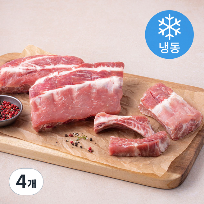 6다이닝 스페인산 듀록 돈등갈비 (냉동), 1.6kg, 4개