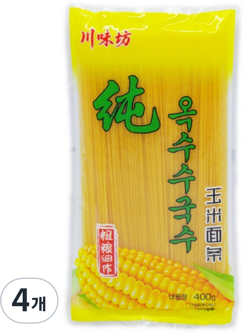 천미방 옥수수 국수, 400g, 4개