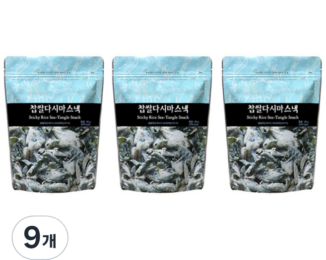 맛있는풍경 찹쌀 다시마 스낵, 60g, 9개