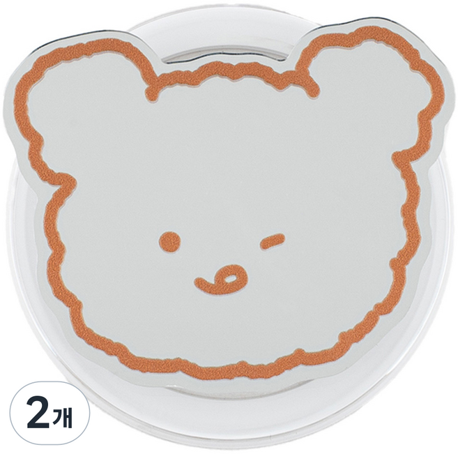 구스페리 동물 맥세이프 미러 톡, 17 브라운낼름곰돌이, 2개