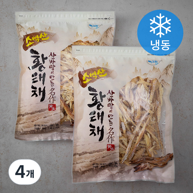 해그린푸드 소백산 산바람 황태채 (냉동), 300g, 4개