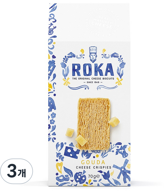 ROKA 高達起司餅乾, 70g, 3個