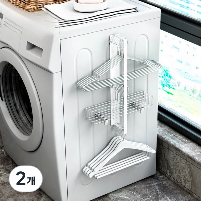 프렌지 튼튼한 옷걸이 보관대 Large 3단, 화이트, 2개